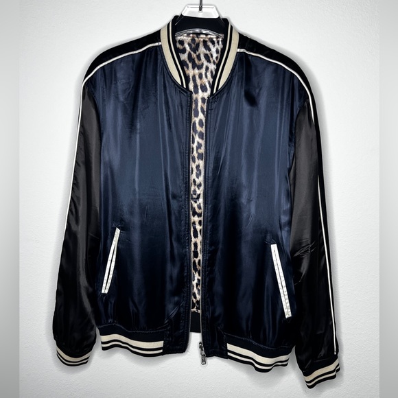 3.1 Phillip Lim Navy and Black Bomber Jacket - Picture 5 of 7